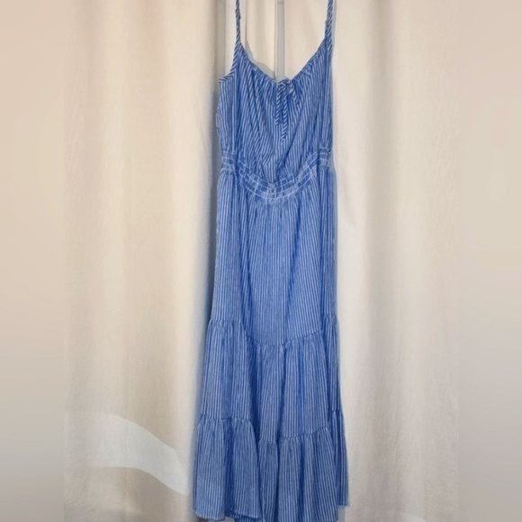 Banana Republic Dresses & Skirts - #021. Blue and White Striped Maxi Sundress-Banana Republic